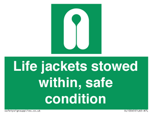 Life jackets stowed within